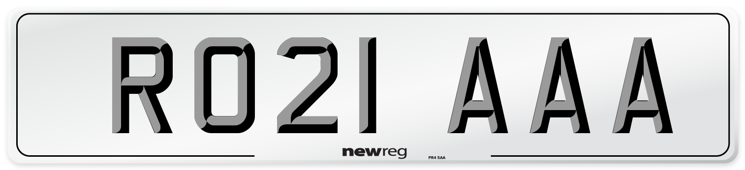 RO21 AAA Number Plate from New Reg